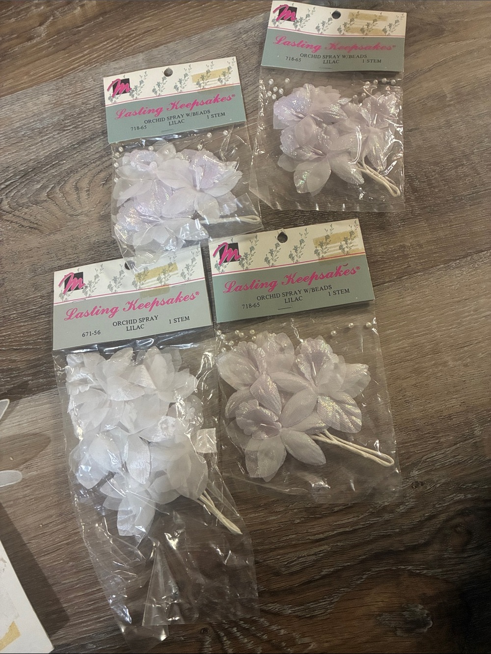 Vintage orchard spray lilac stems